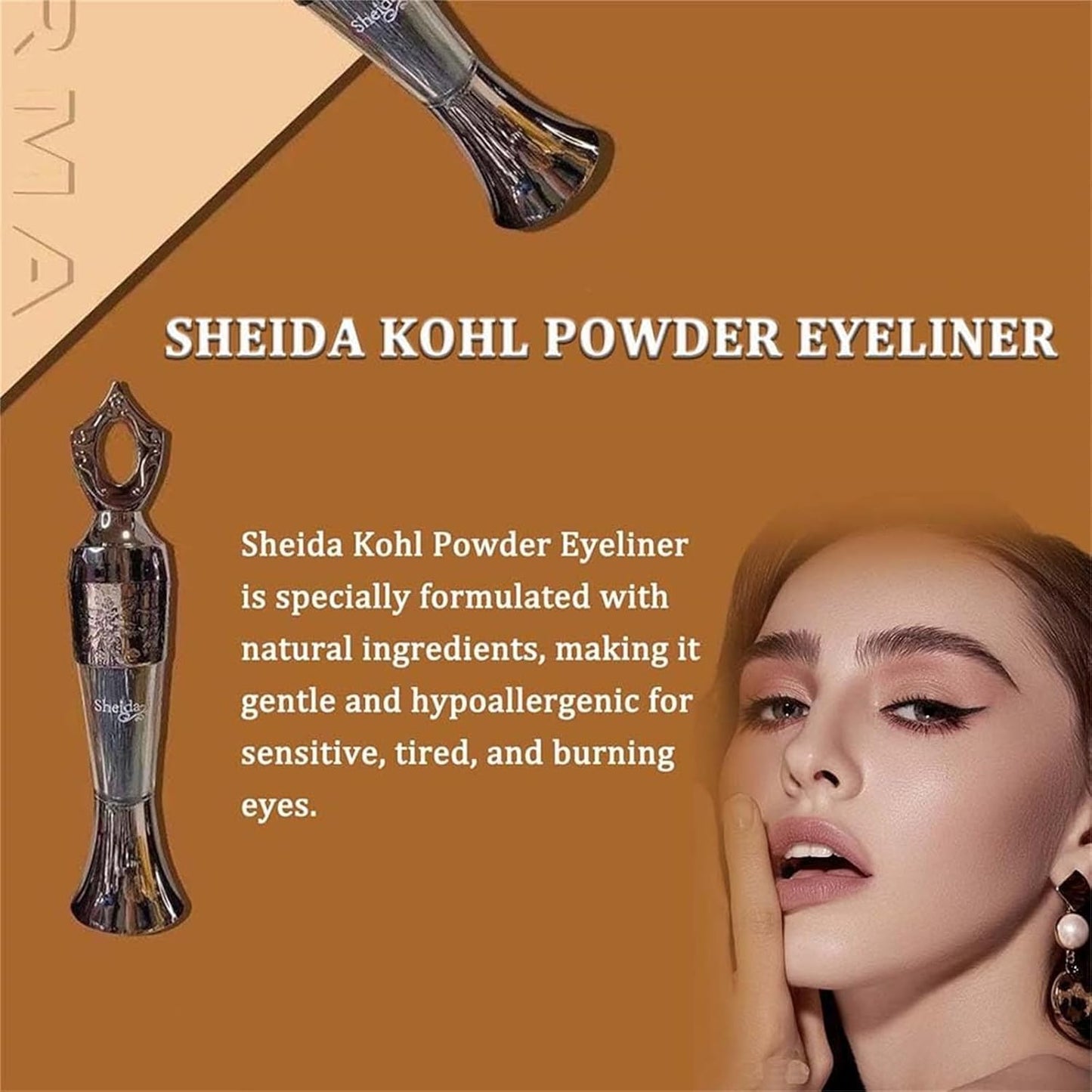 Petcfort 100% natürlicher Mineralpuder Eyeliner Puder - handgefertigt